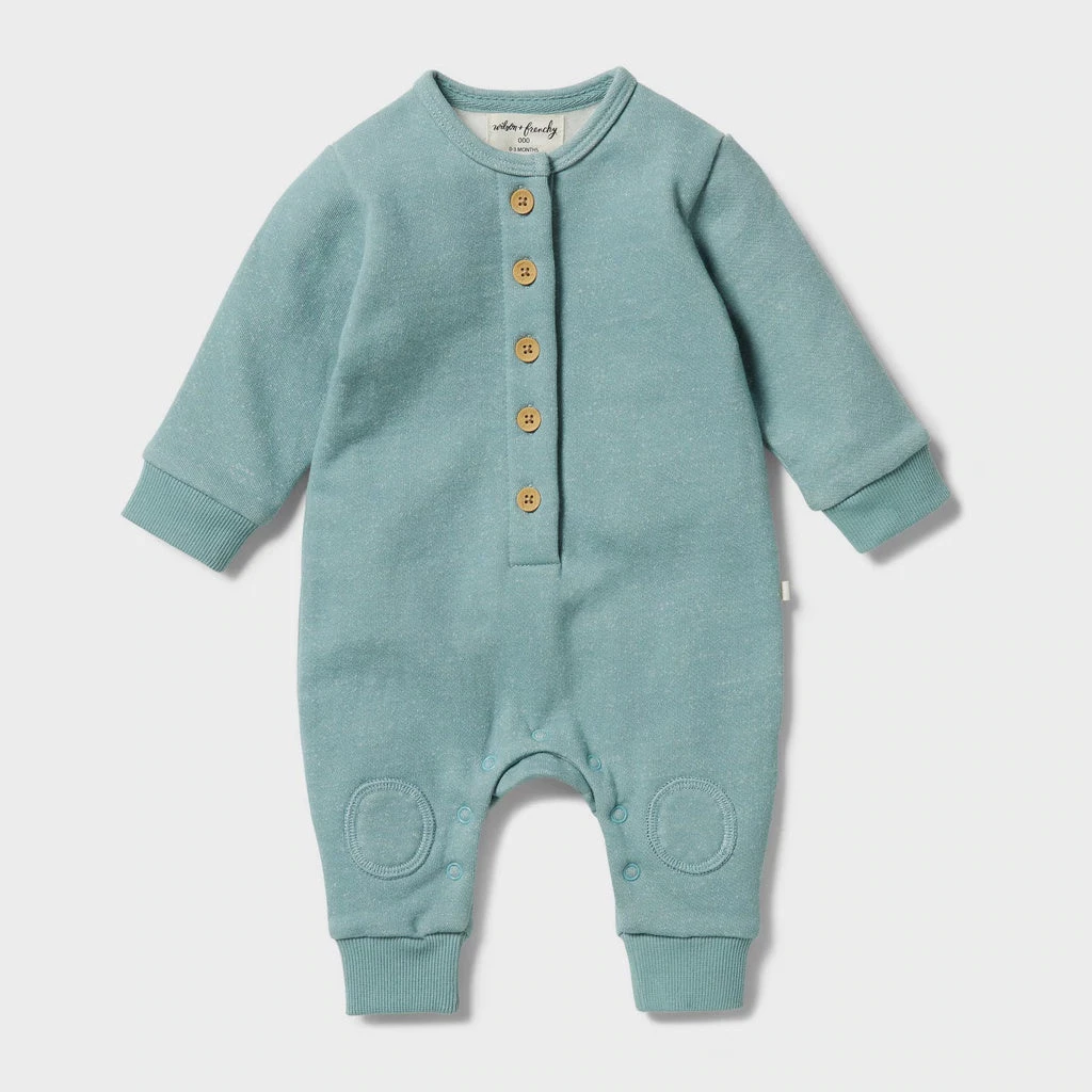 Wilson + Frenchy - Organic French Terry Slouch Growsuit 1 Wilson + Frenchy - Organic French Terry Slouch Growsuit