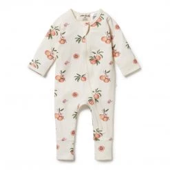 Wilson + Frenchy NEW Wilson & Frenchy - Organic Zipsuit With Feet / So Peachy