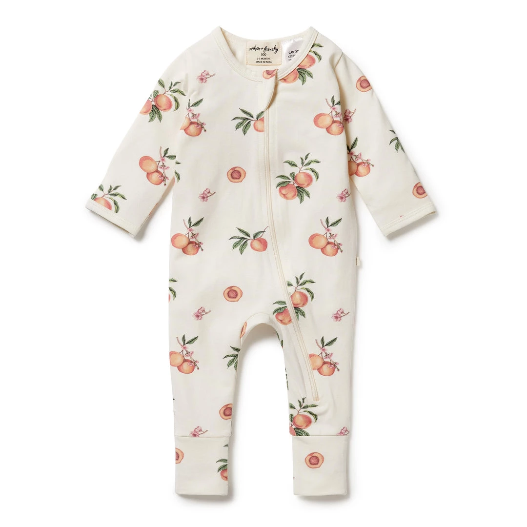 Wilson + Frenchy NEW Wilson & Frenchy - Organic Zipsuit With Feet / So Peachy 1 Wilson + Frenchy NEW Wilson & Frenchy - Organic Zipsuit With Feet / So Peachy