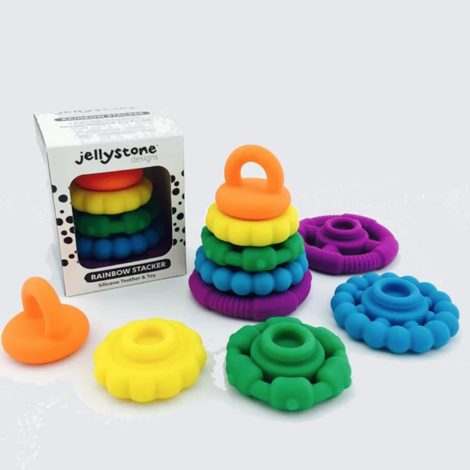 Baby Jellystone - Rainbow Stacker Teether And Toy 2 Baby Jellystone - Rainbow Stacker Teether And Toy