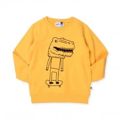 Minti - T-rex Mask Furry Crew / Mustard NEW