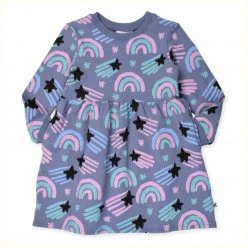 NEW Minti - Starry Furry Dress / Cornflower