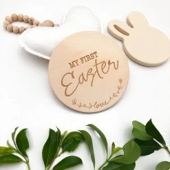 One Chew Three - Baby Milestone Plaques / My First Easter (Love Script)