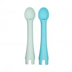 Little Woods - Silicone Baby Utensils / 2 Pack NEW