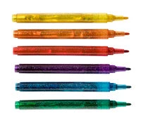 Educational Colours - Glitter Markers (pack Of 6) Toys